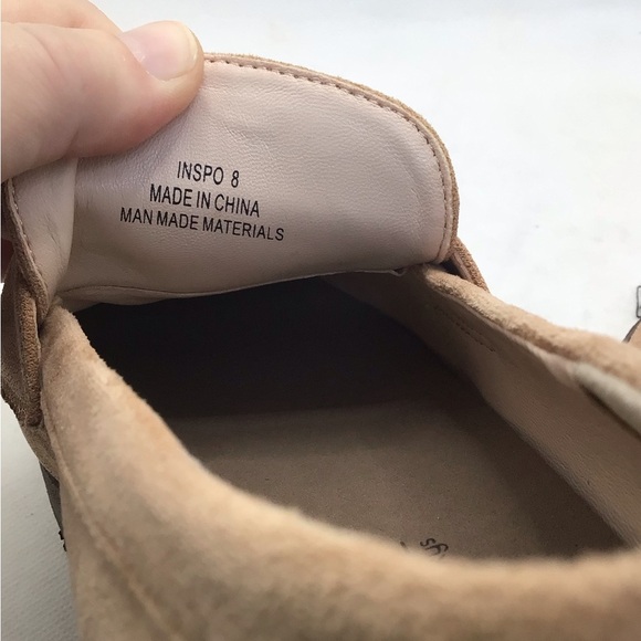 Hey Girl by Corkys Inspo Sand Faux Suede Platform Penny Loafer Size 8 or 9 - Picture 9 of 13